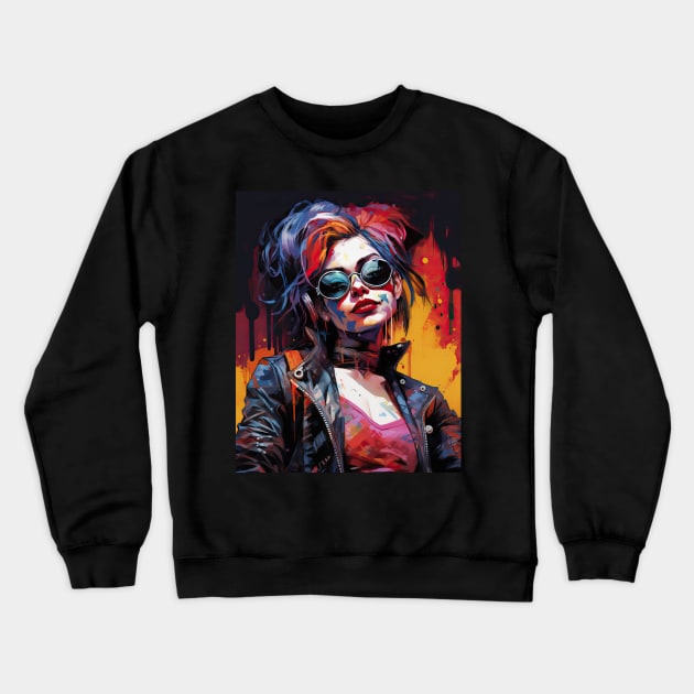 harlequin glasses Crewneck Sweatshirt by obstinator